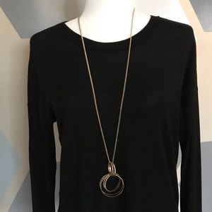 Express Gold 6 Circle Long Necklace